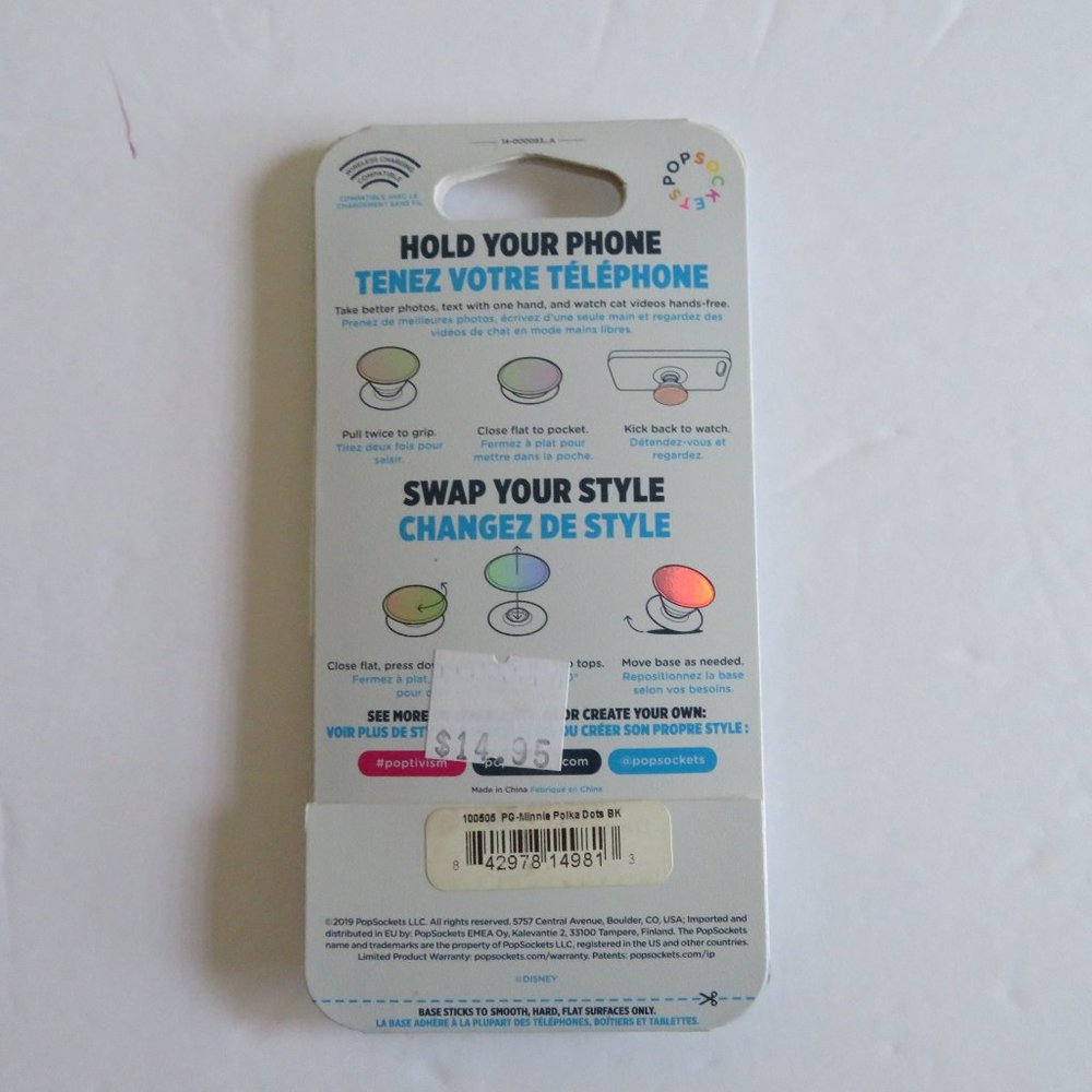 POPSOCKETS - Disney, Minnie Mouse Polka Dots - Pop Grip, NWT - Picture 2 of 2